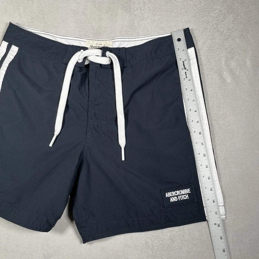 Vintage Abercrombie & Fitch‎ Men's XL Navy Mesh Lined Board Swim Shorts Trunks